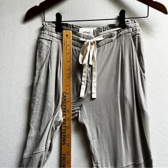 Aritzia Wilfred Slate Grey Marais Rolled Hem Jogger Trousers Sz XXS - Picture 10 of 11